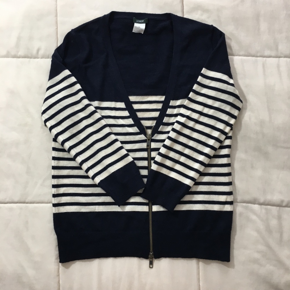 J Crew V-Neck Cardigan 100% Merino Wool